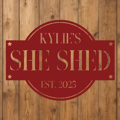 She Shed Sign w Name
