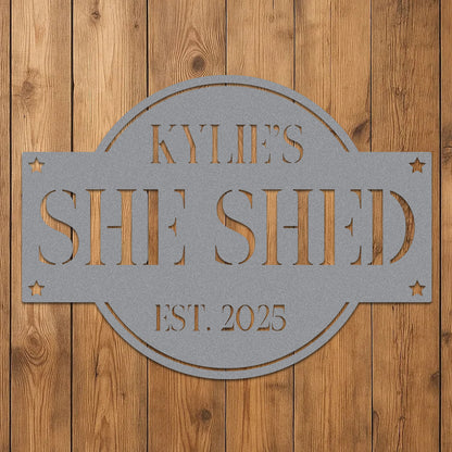 She Shed Sign w Name