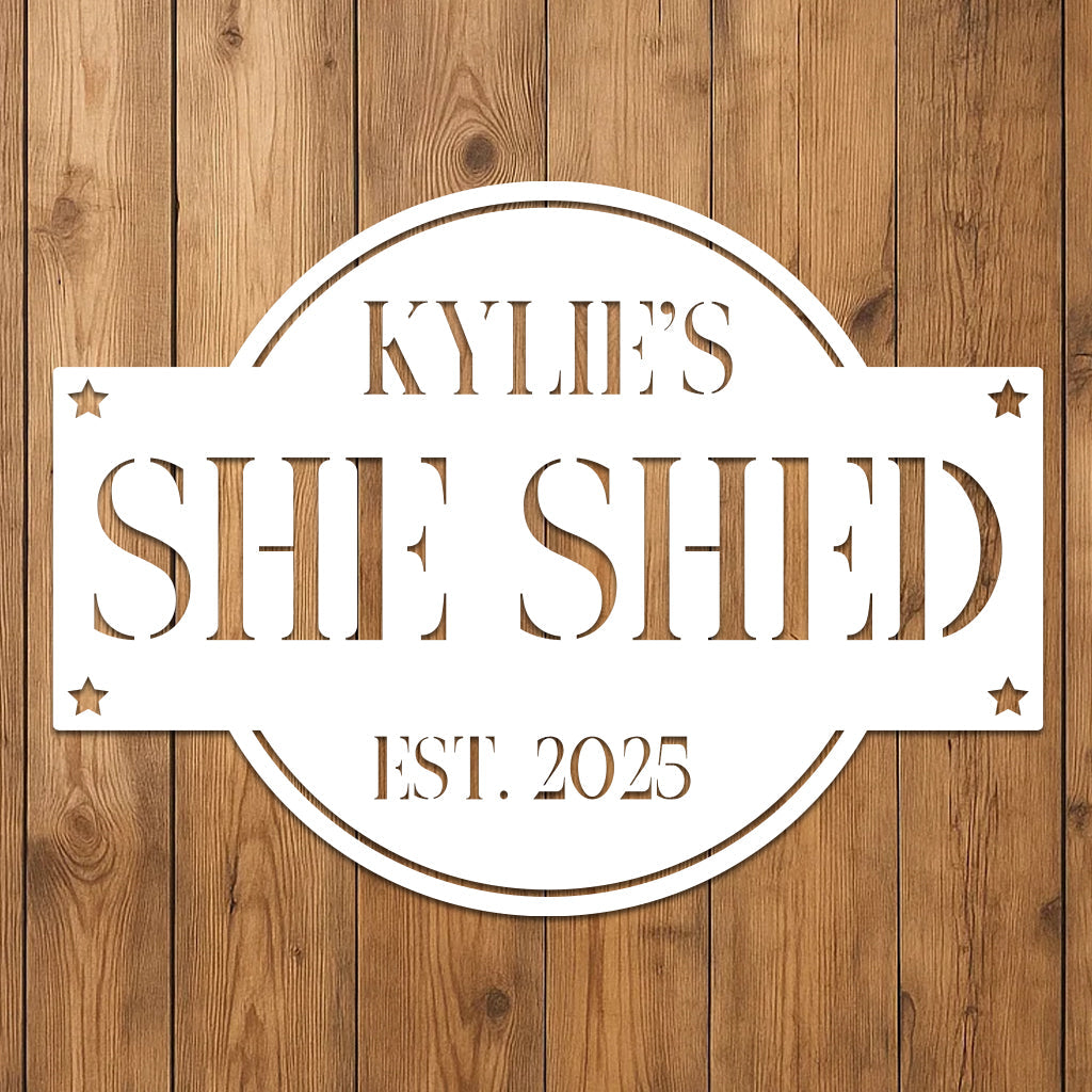 She Shed Sign w Name