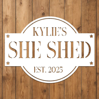 She Shed Sign w Name