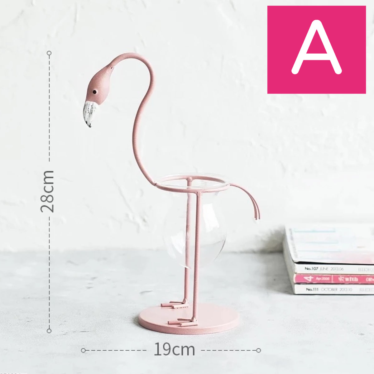 Flamingo Glass Vases