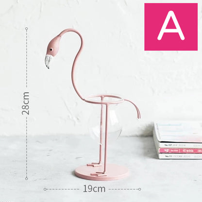 Flamingo Glass Vases