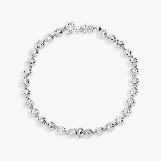 Sister Elongated Crystal Stretch Bracelet - ALEX AND ANI