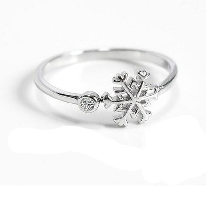 .925 Sterling Silver Snowflake Ring