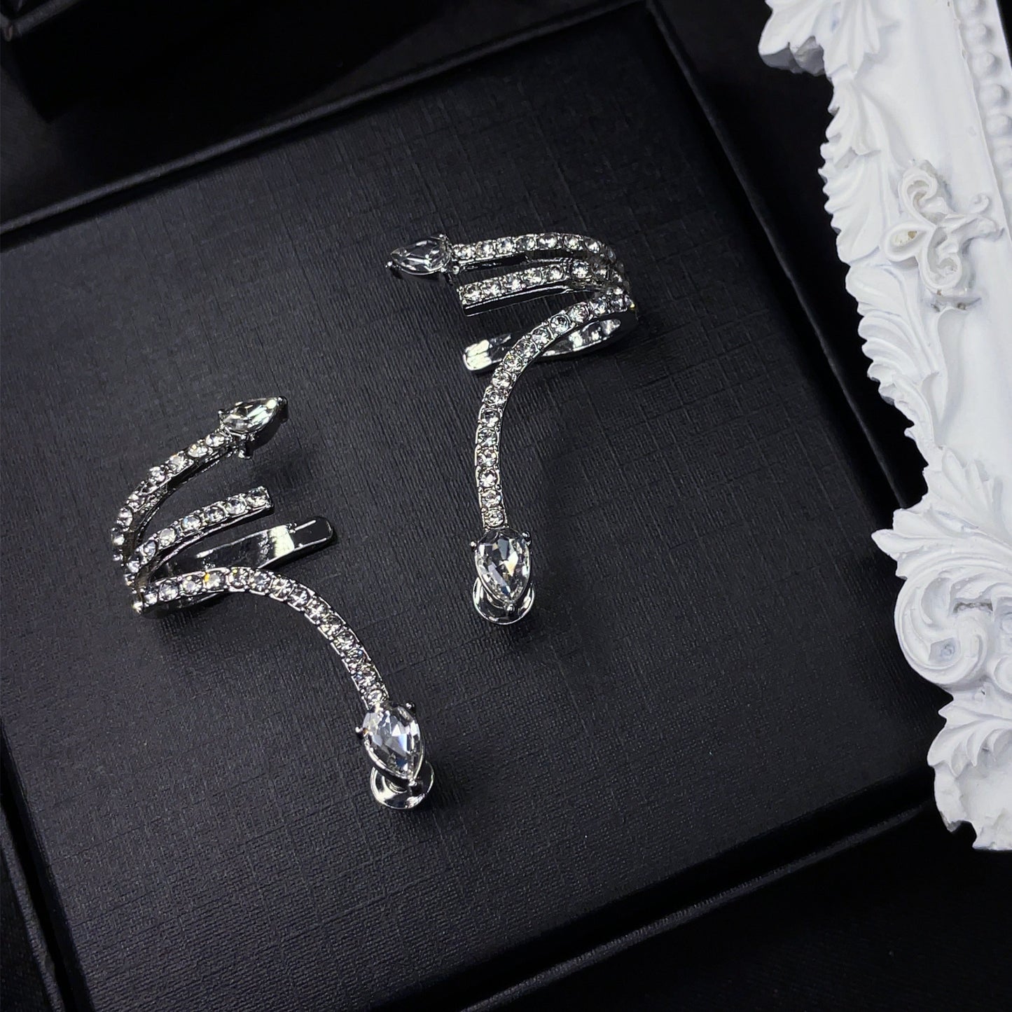 Crystal Serpent Ear Cuffs