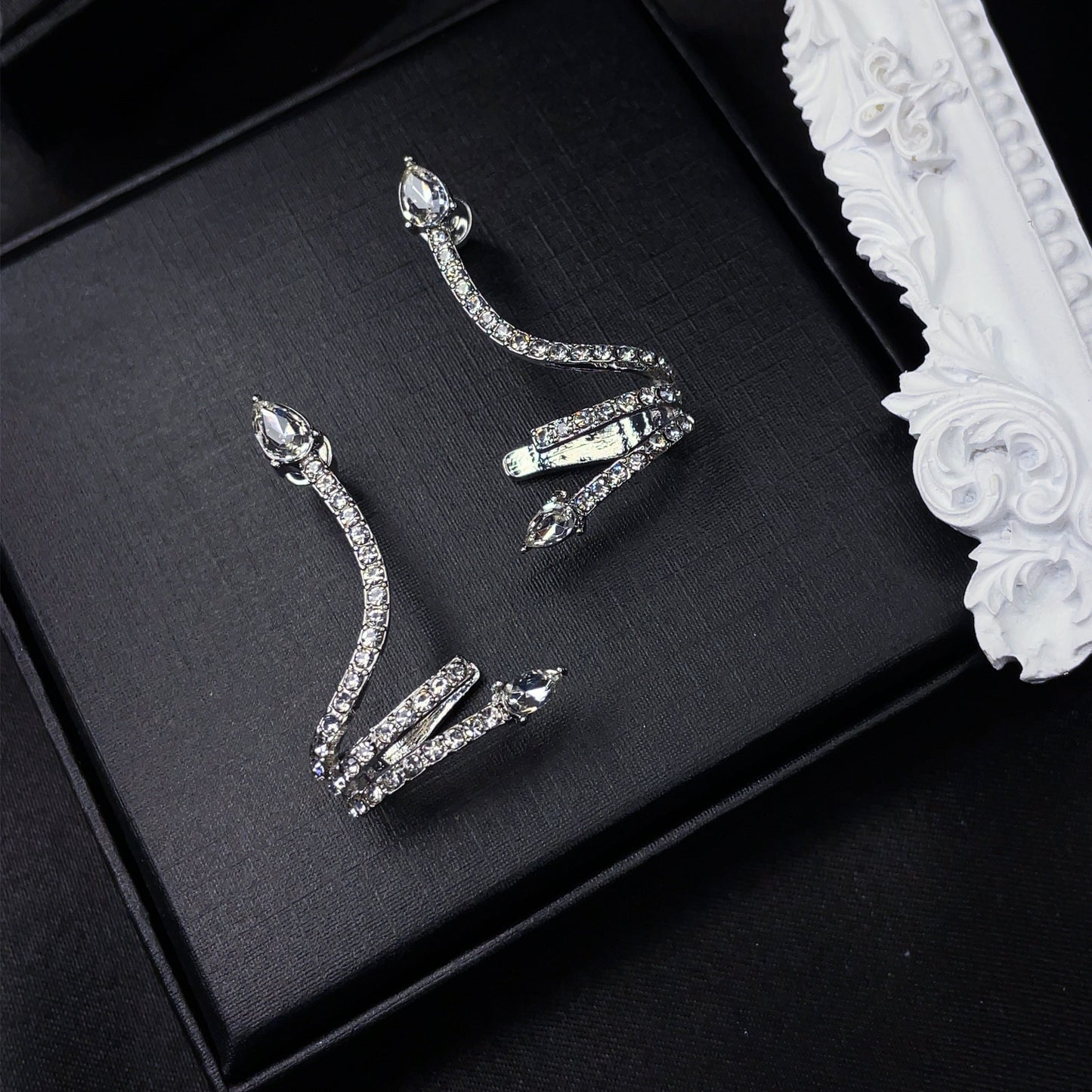 Crystal Serpent Ear Cuffs
