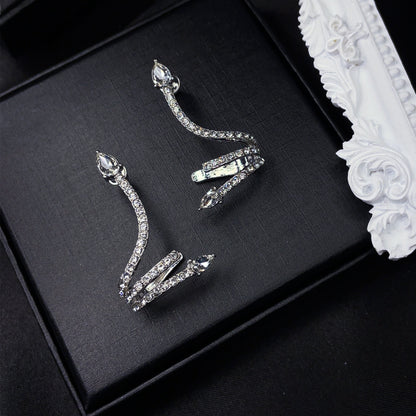 Crystal Serpent Ear Cuffs
