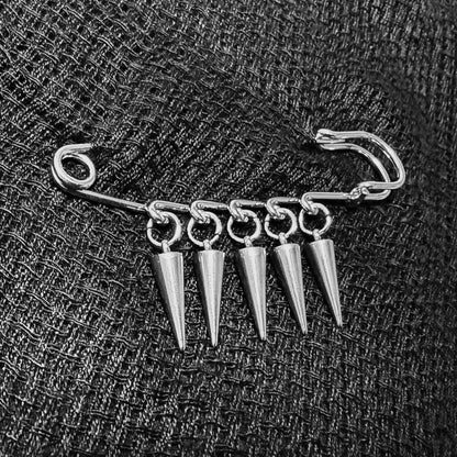 Spiked Safety Pin Brooch