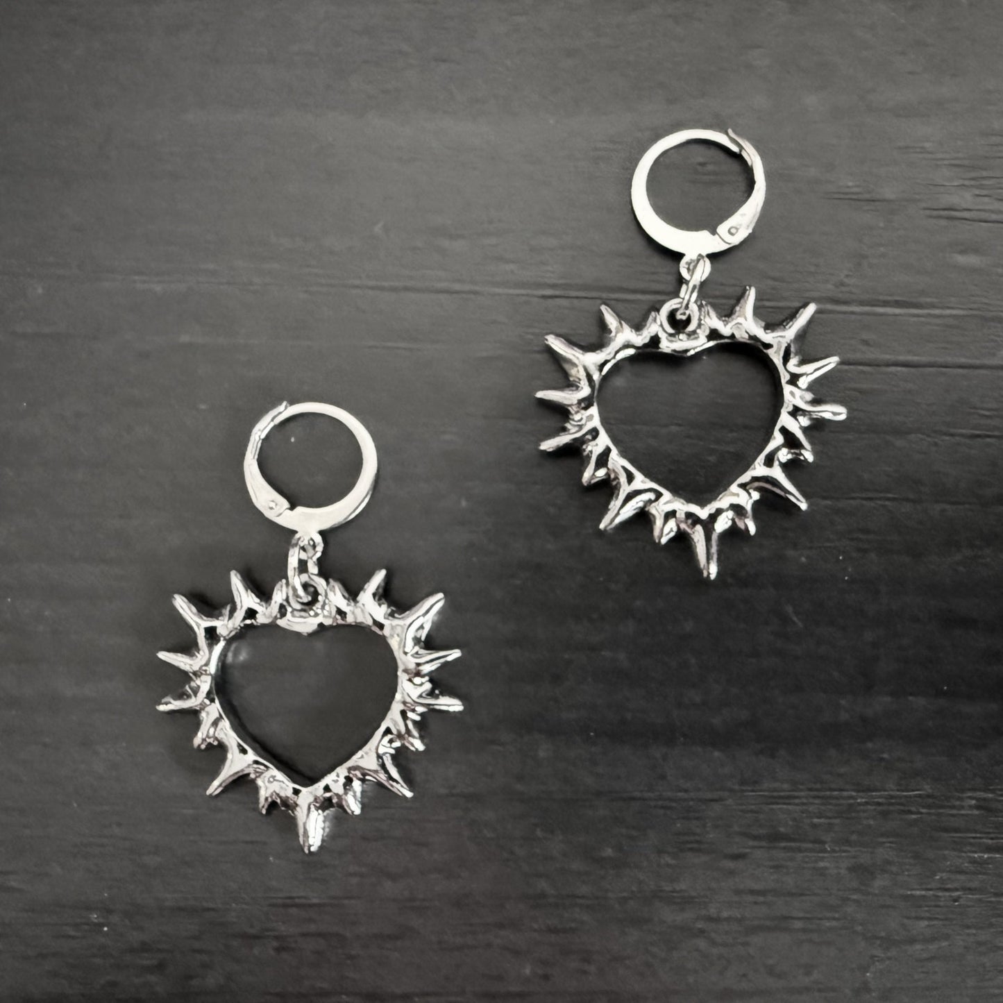 Spiky Heart Earrings