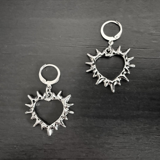 Spiky Heart Earrings