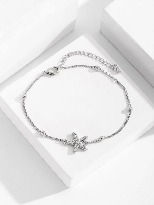 Rhinestone Starfish Anklet Ankle Bracelet