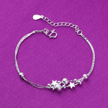 Cute Star Charm Ankle Bracelet Anklet in 925 Sterling Silver