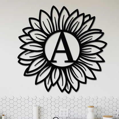 Sunflower Monogram Sign