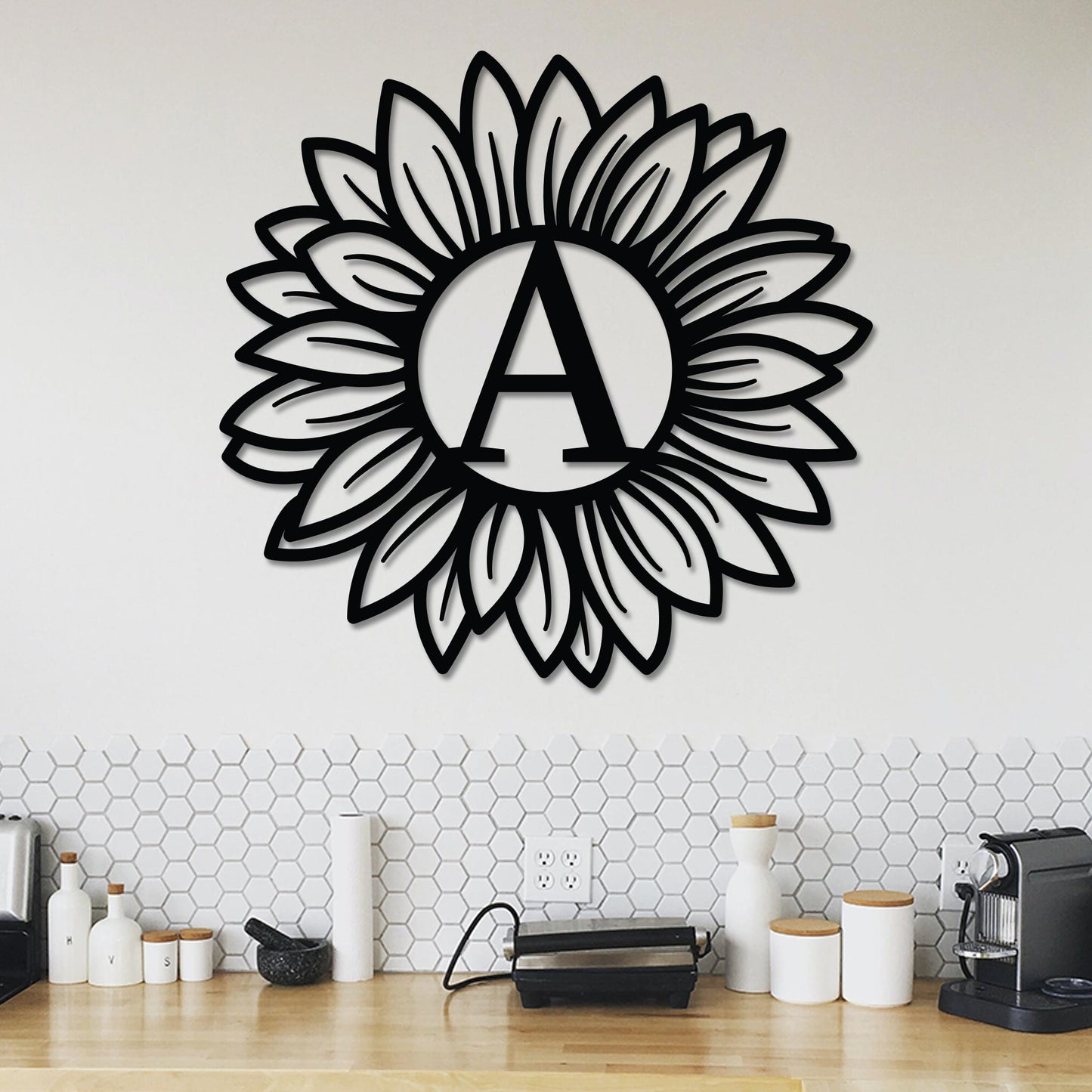 Sunflower Monogram Sign