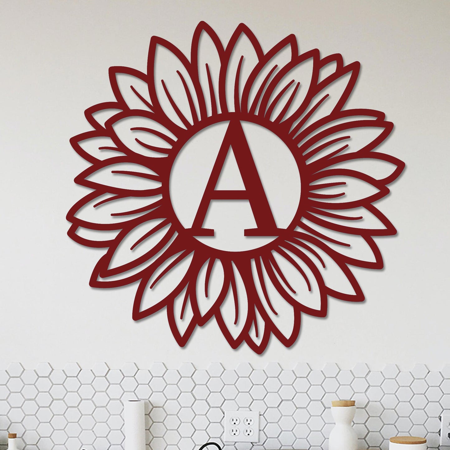 Sunflower Monogram Sign