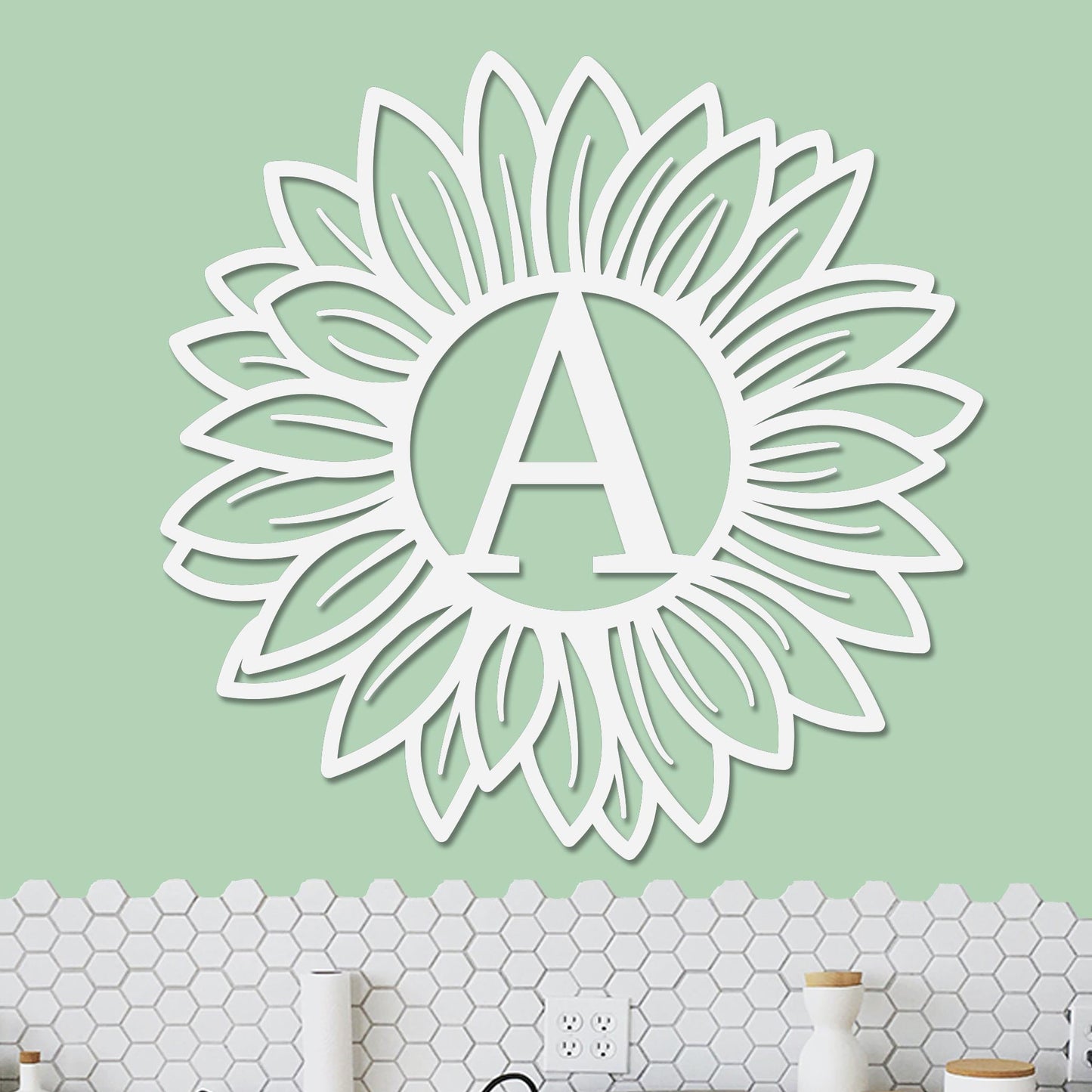 Sunflower Monogram Sign