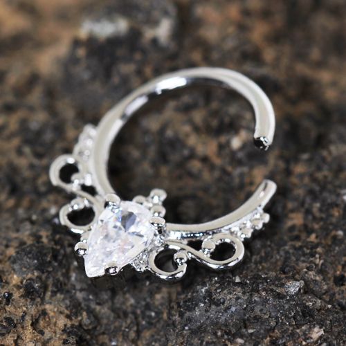 316L Stainless Steel Made for Royalty Annealed Ornate Seamless Ring / Septum Ring