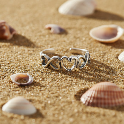 Open Hearts Toe Ring