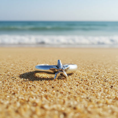 Starfish Sterling Silver Toe Ring | Fashion Hut Jewelry