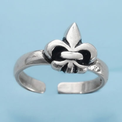 Fleur De Lis Sterling Silver Toe Ring