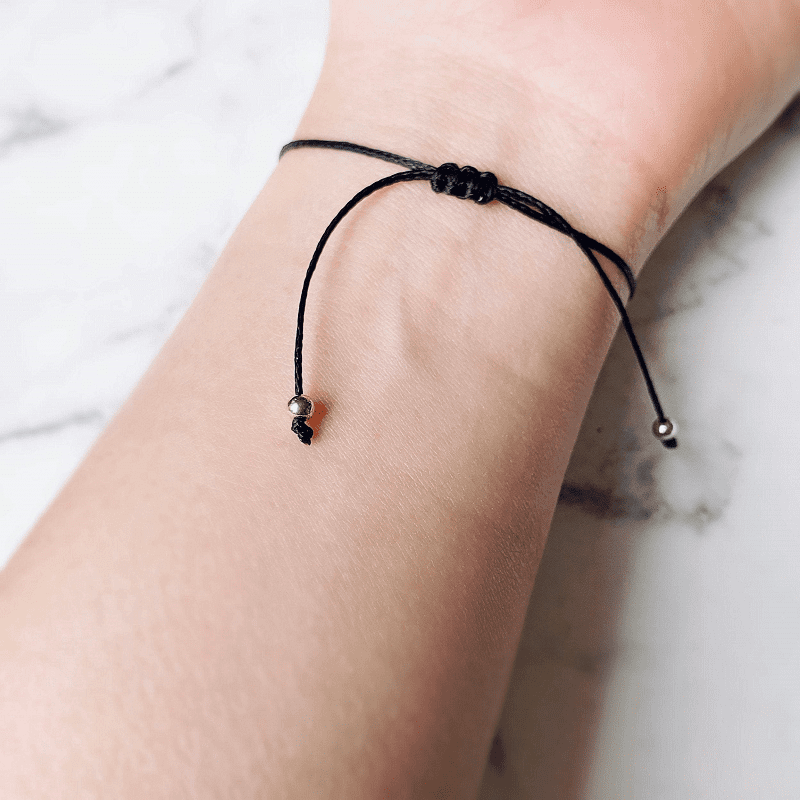 Sterling Silver Tube Waxed Bracelet | Fashion Hut Jewelry