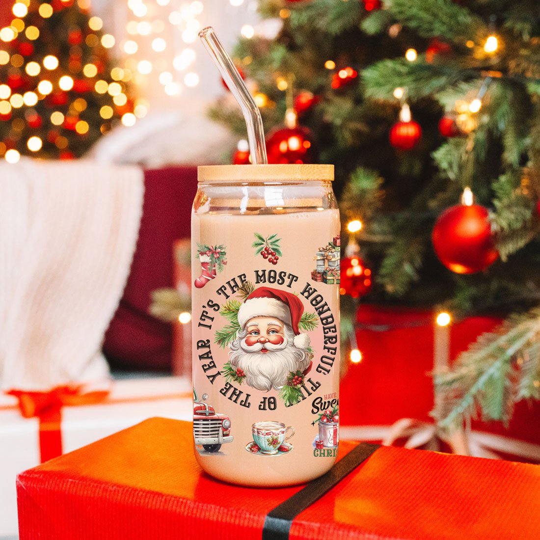 Vintage Christmas 17oz Drink Holder Fashion Hut Jewelry