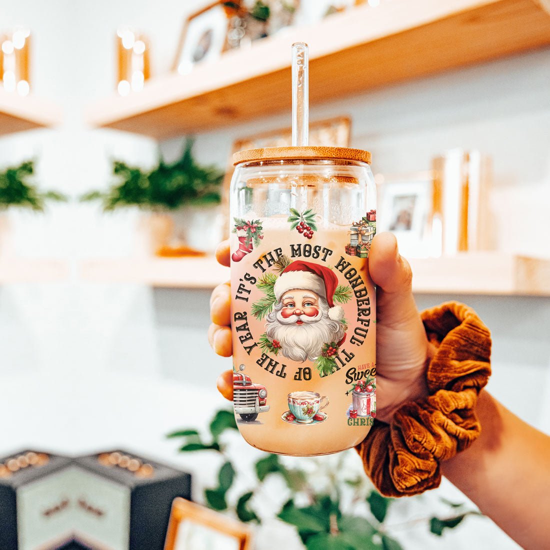 Vintage Christmas 17oz Drink Holder Fashion Hut Jewelry