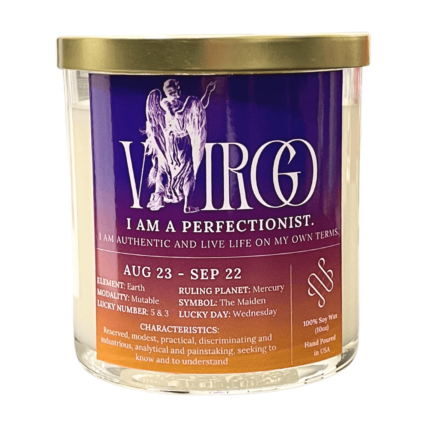 Virgo Zodiac Sign Candle