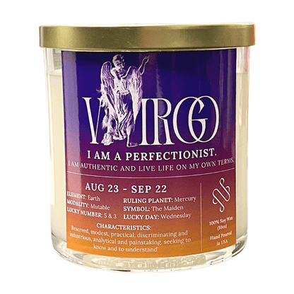 Virgo Zodiac Sign Candle