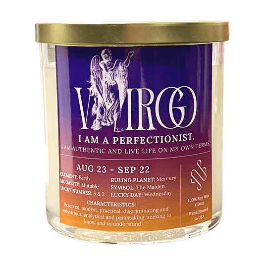 Virgo Zodiac Sign Candle