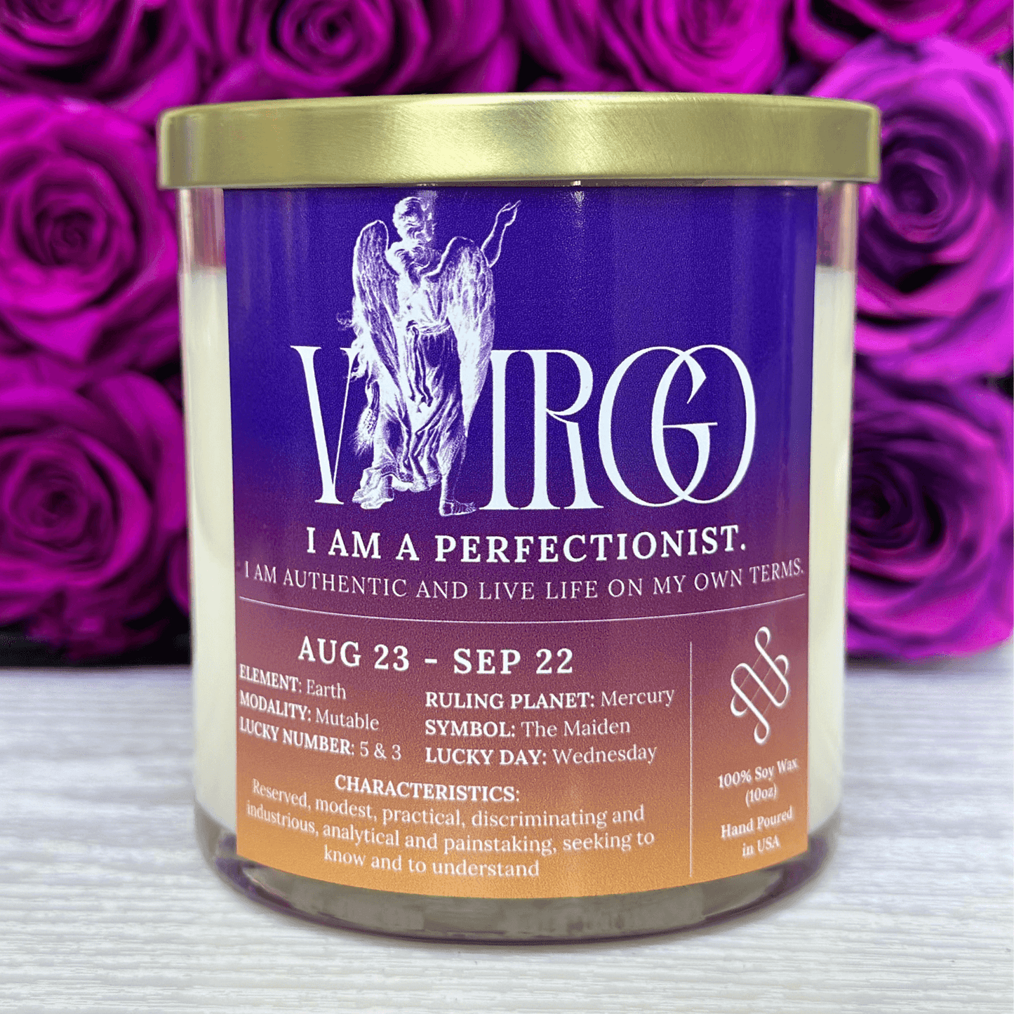 Virgo Zodiac Sign Candle