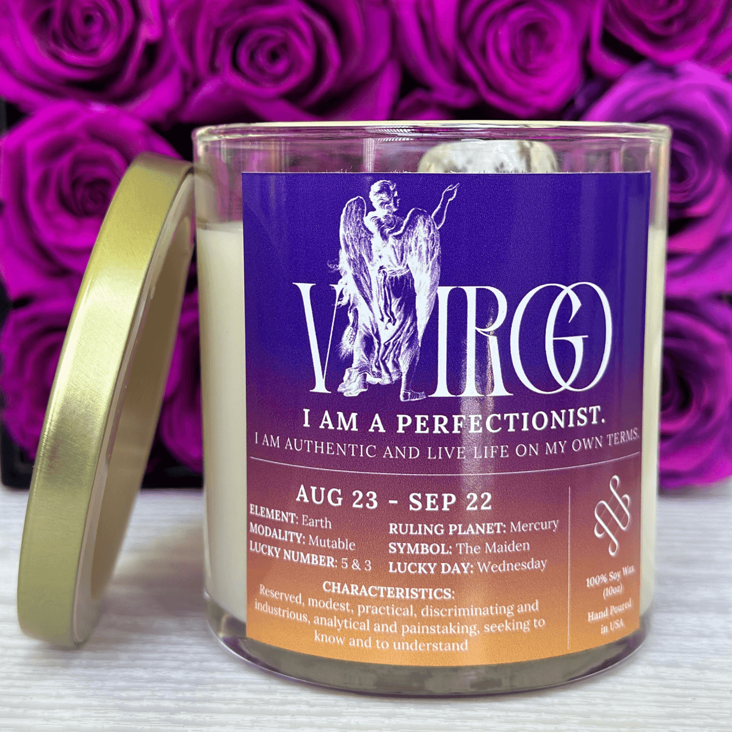 Virgo Zodiac Sign Candle