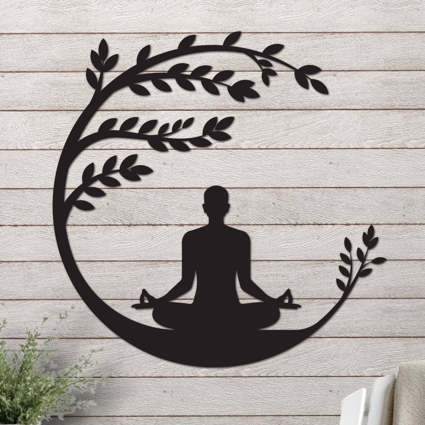 Yoga Beneath a Tree Sign