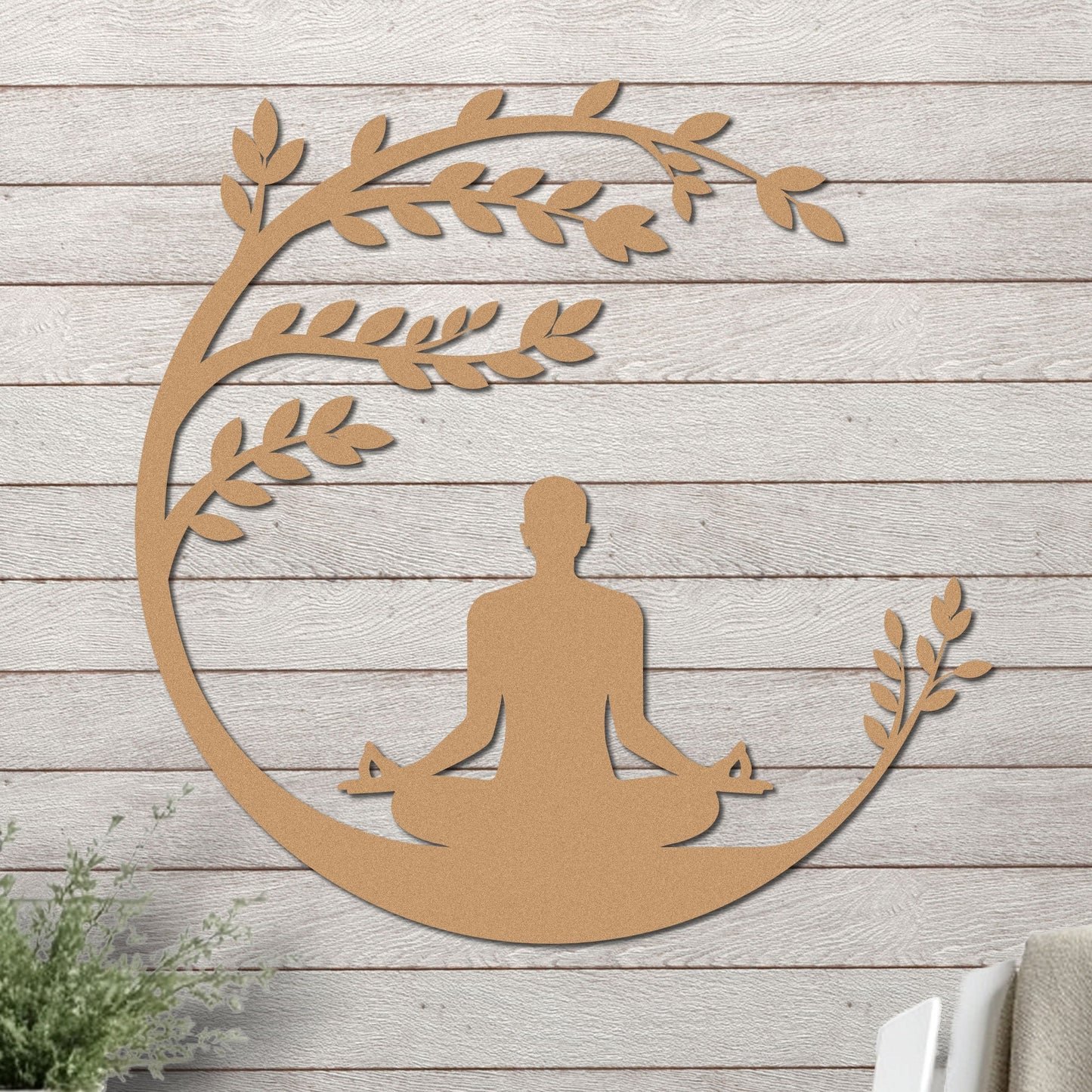 Yoga Beneath a Tree Sign