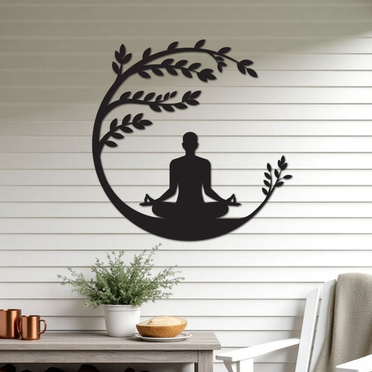 Yoga Beneath a Tree Sign