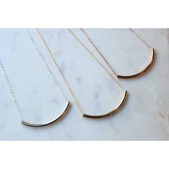 Curved Tube Necklace | Fashion Hut Jewelry