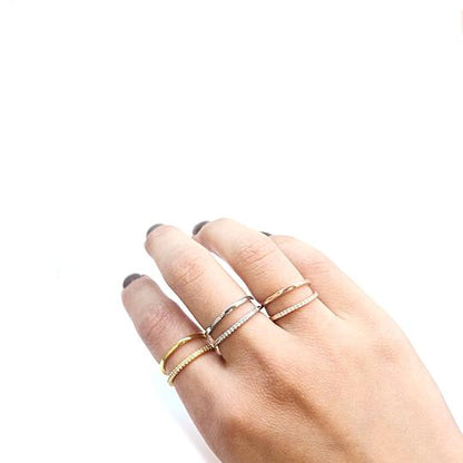Double Row Open Ring | Fashion Hut Jewelry