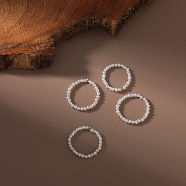 Mini Pearl Stretch Ring | Fashion Hut Jewelry