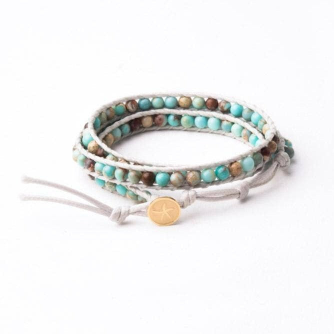 Joy Turquoise Starfish Wrap Bracelet | Fashion Hut Jewelry