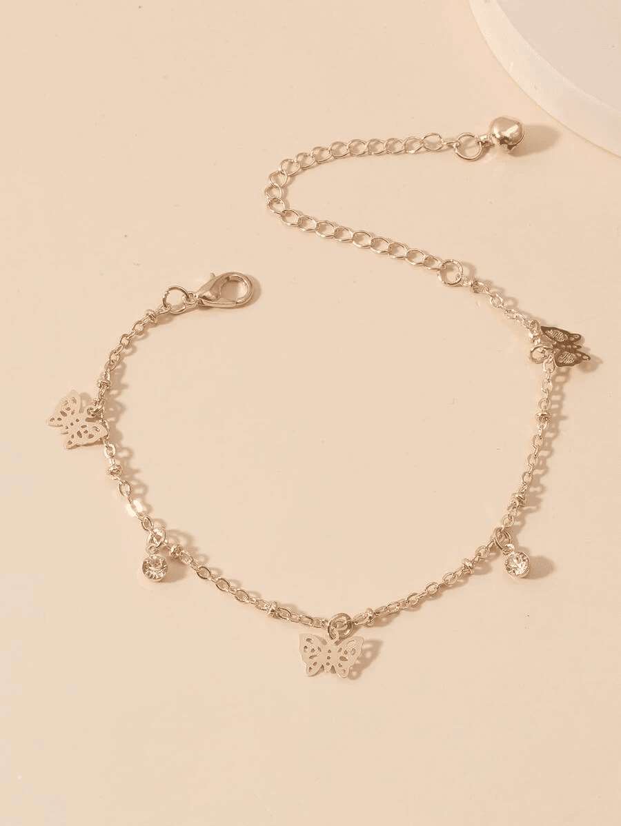 Butterfly Charm Anklet Ankle Bracelet | Fashion Hut Jewelry