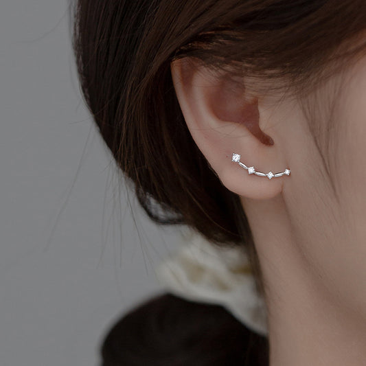 Sterling Silver CZ Arch Earrings | Fashion Hut Jewelry