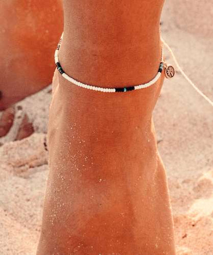 Cali Surf Anklet  - White | Fashion Hut Jewelry