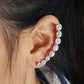 316L Surgical Steel Descending Gems Crescent Cartilage Earring - Fashion Hut Jewelry