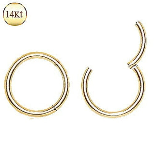 14Kt. Yellow Gold Seamless Clicker Ring - 8mm | Fashion Hut Jewelry