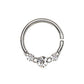 316L Stainless Steel Clear CZ Trio Annealed Seamless Ring / Septum Ring | Fashion Hut Jewelry