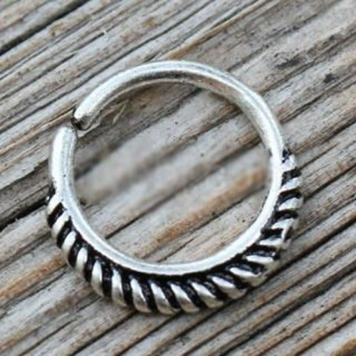 316L Stainless Steel Braiding Design Seamless Ring / Septum Jewelry | Fashion Hut Jewelry