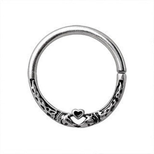 316L Stainless Steel Snake Heart Seamless Ring | Fashion Hut Jewelry