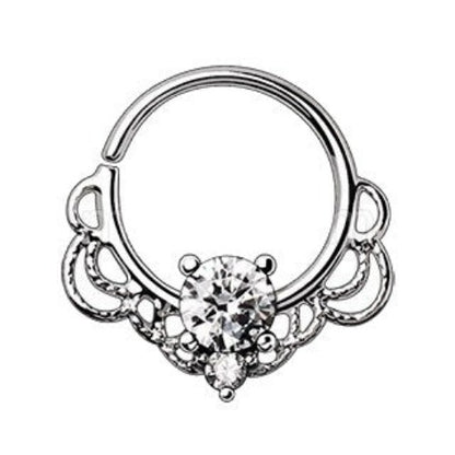 316L Stainless Steel Made for Royalty Ornate Seamless Ring - Fashion Hut Jewelry