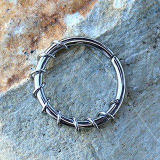 316L Stainless Steel Twisted Wire Seamless Ring - Fashion Hut Jewelry