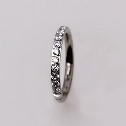 316L Stainless Steel Multi-Jeweled Seamless Clicker Ring | Fashion Hut Jewelry